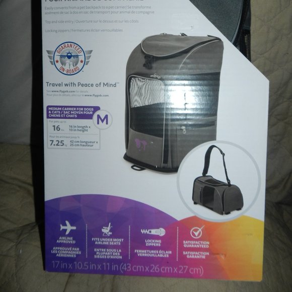 Trusty Pup 2 in 1 Cat Dog Medium Pet Backpack & Carrier NWT/NEW - Picture 2 of 16